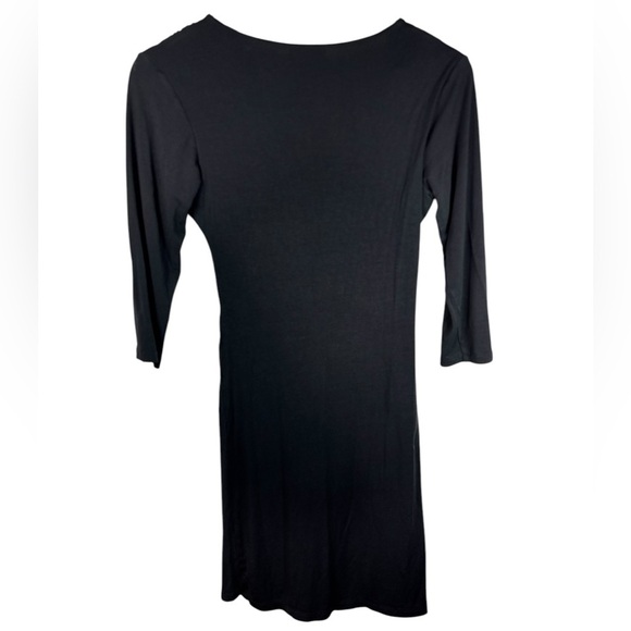 WOMENS‎ WYETH 95 % Rayón BLACK  LINED 3/4 SLEEVE   DRESS SIZE SMALL - Picture 9 of 13